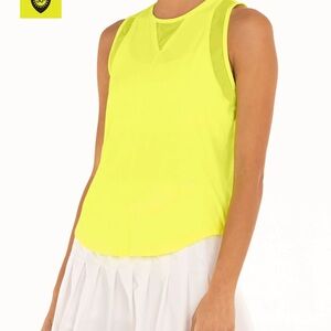 LUCKY IN LOVE LUV 50+ PROTECTION CHILL OUT TANK - NEON YELLOW
